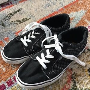 Vans - Black grey checkerboard size 5US
